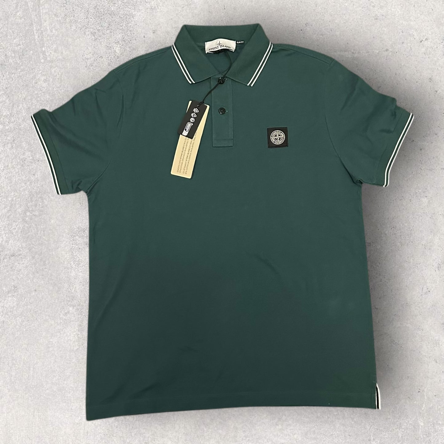 Stone Island Emerald Polo (M 21”)