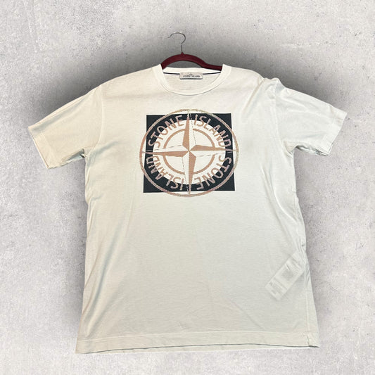 Stone Island White Tee - Large