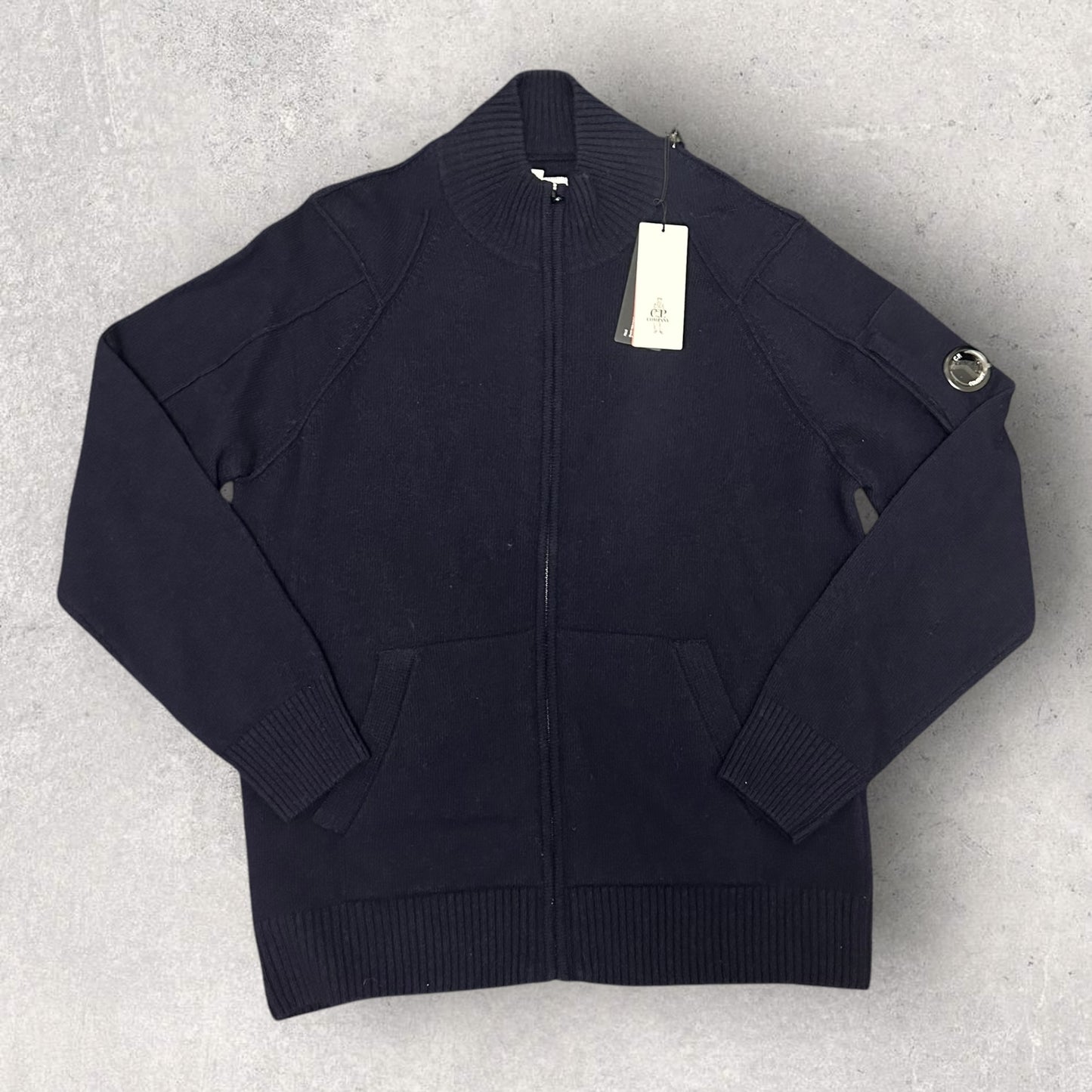 CP Company Heavy Knit Zip Up (XXL 24.5”)