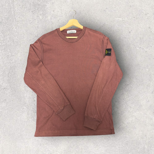 Stone Island Burgundy Sweatshirt (S 20”)