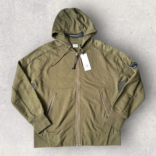 CP Company Khaki Zip Hoodie (L 23”)