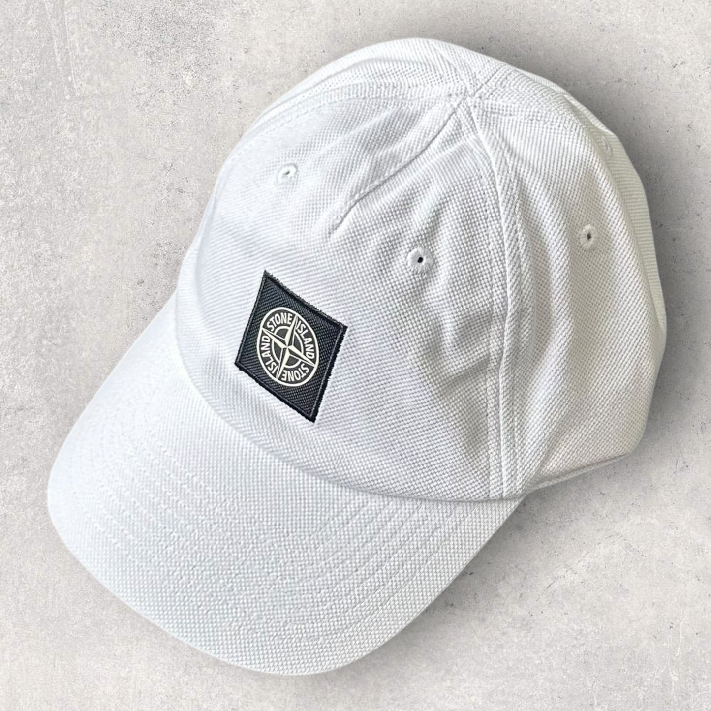 Stone Island White Compass Cap