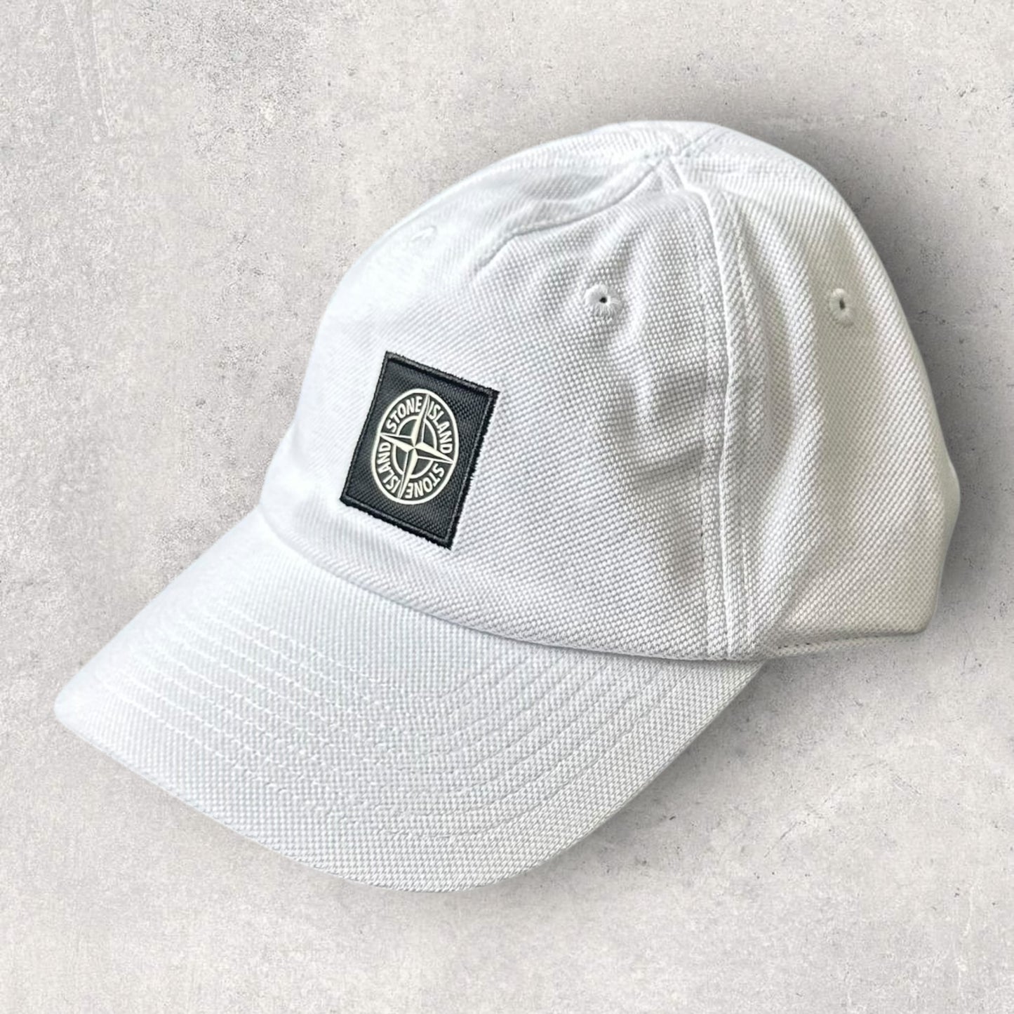 Stone Island White Compass Cap