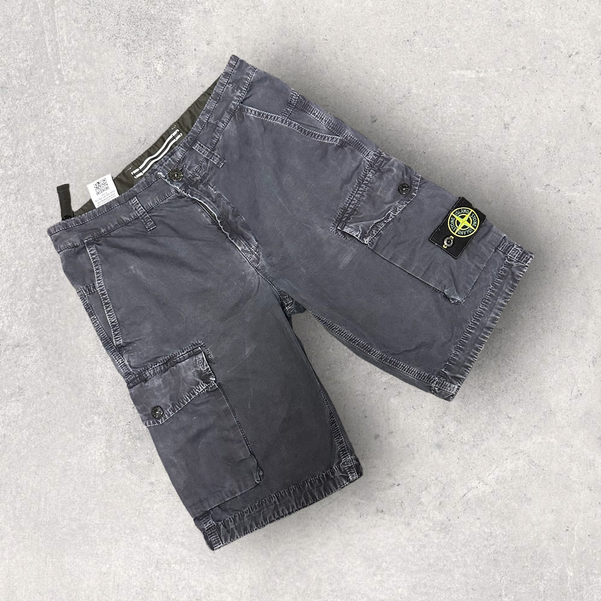 Stone Island Navy Cargo Shorts Clobber Island